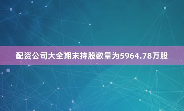 配资公司大全期末持股数量为5964.78万股